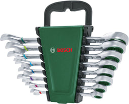 Bosch Ringsteeksleutelset - 8-delige set - Steek-/ringratelsleutels - Kleurcodering