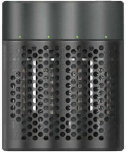 GP Pro P461 - Lader voor 4 AA NiMH 2100mAh - Individuele laadkanalen - Grijs