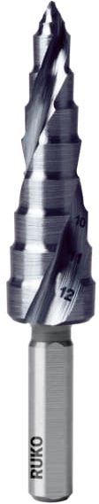 RUKO 101650-9P - Getrapte boor HSS 5 - 12 mm - ULTIMATECUT FLOWSTEP punt (1 stuk)