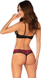 Obsessive - Kruisloze BH-Set - Zwart/Paars