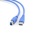 Cablexpert USB-A naar USB-B kabel - USB3.0 - 3 meter - blauw