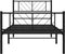 vidaXL - Bedframe - met - hoofd- - en - voeteneinde - metaal - zwart - 90x190 - cm