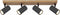 Opbouw: ROBBY - Opbouwspots 4-lichts - Houtlook antraciet