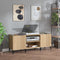 vidaXL - Platenkast - 121x38x48 - cm - bewerkt - hout - sonoma - eikenkleurig