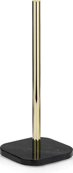 Kela Liron - Toiletrol Houder - Marmer voet - Zwart met Gouden afwerking (1 stuk)