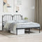 vidaXL - Bedframe - met - hoofdbord - metaal - zwart - 150x200 - cm