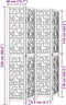 vidaXL - Kamerscherm - met - 4 - panelen - massief - paulowniahout - bruin
