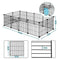 Eugad Modulaire Omheining voor Kleine Huisdieren Zwart 142 x 72 x 36 cm