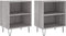 vidaXL - Nachtkastjes - 2 - st - 40x30x50 - cm - bewerkt - hout - grijs - sonoma - eiken