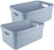 Sunware opbergbox Sigma - kunststof - 45 liter - lichtblauw - opberg dozen/bakken - opbergers - 39 x 59 x 24 cm