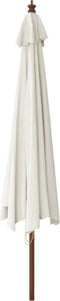vidaXL - Parasol - met - houten - paal - 400x273 - cm - zandkleurig