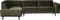BePureHome Statement Hoekbank Links - Velvet - Warm Groen - 77x274x210
