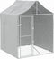 vidaXL - Hondenkennel - met - dak - 2x2x2,5 - m - gegalvaniseerd - staal - zilver