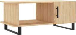 vidaXL - Salontafel - 90x50x40 - cm - bewerkt - hout - sonoma - eikenkleurig