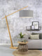GOOD&MOJO Vloerlamp Montblanc - Bamboe/Lichtgrijs - 175x60x207cm - Scandinavisch,Bohemian - Staande lampen voor Woonkamer - Slaapkamer