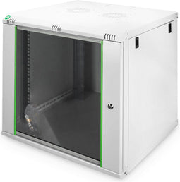 Assmann DN-19 12U-6/6-EC - Wandkast 19 inch - Veiligheidsdeur van glas - Grijs (RAL 7035)