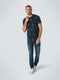 No Excess - Ronde Hals T-Shirt - Botanische print - Donkerblauw