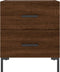 vidaXL - Nachtkastje - 40x35x47,5 - cm - bewerkt - hout - bruin - eikenkleur