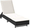 vidaXL - Ligbed - met - wielen - en - kussen - poly - rattan - zwart
