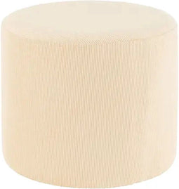 J-Line poef - ribfluweel/textiel - creme