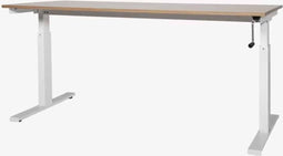 Schaffenburg Verstelbaar Bureau - Slinger 180x80 robson - wit frame