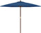 vidaXL - Parasol - met - houten - paal - 299x240 - cm - azuurblauw