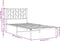 vidaXL - Bedframe - met - hoofdbord - metaal - wit - 90x200 - cm