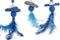Ophangdecoratie Home ESPRIT Blauw Wit Mediterrane 26 x 2 x 47 cm (2 Stuks)