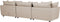 SIGTUNA - Driezitsbank - Beige - Polyester