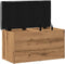 vidaXL - Opbergbankje - 82x42x45 - cm - bewerkt - hout - artisanaal - eikenkleur