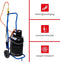 Toolland Gasflessentrolley - Gasflessenkar 100 kg draagvermogen - Roestvrij zink-ijzerlegering - Blauw