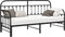 vidaXL - Bedframe - met - Uitschuifbed - - - Zwart, - 80x200 - cm, - Staal