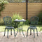 vidaXL - 3-delige - Bistro - Set - voor - de - Tuin - in - Groene - Gietaluminium
