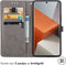 imoshion Hoesje Geschikt voor Xiaomi Redmi Note 13 Pro Plus (5G) Hoesje Met Pasjeshouder - imoshion Mandala Bookcase - Grijs