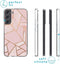 iMoshion Hoesje Geschikt voor Samsung Galaxy S22 Plus Hoesje Siliconen - iMoshion Design hoesje - Roze / Pink Graphic