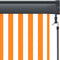 vidaXL - Rolgordijn - voor - buiten - 160x250 - cm - wit - en - oranje
