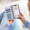 iMoshion Hoesje Geschikt voor Samsung Galaxy A33 Hoesje Met Pasjeshouder - iMoshion Design Bookcase smartphone - Paars / White Daisy