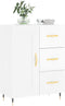 vidaXL - Dressoir - 69,5x34x90 - cm - bewerkt - hout - hoogglans - wit