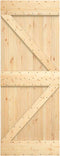 vidaXL - Schuifdeur - met - beslag - 80x210 - cm - massief - grenenhout