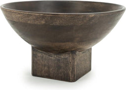 BY-BOO vaas/schaal Bora large - 30x30x17cm- mangohout brown