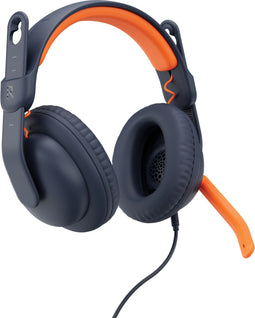 Logitech Zone Learn - Headset - Bedraad - 3.5mm AUX - Blauw Oranje