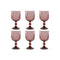 Set van bekers Home ESPRIT Roze Kristal 380 ml (6 Stuks)
