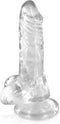 Pure Jelly XS - Realistische Dildo met Ballen - 13 x 2.5cm - Transparant