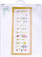 Thea Gouverneur - Borduurpakket met telpatroon - 1087 - Voorgesorteerde DMC Garens - Voorjaarsbollen - Linnen - 38 cm x 108 cm - DIY Kit