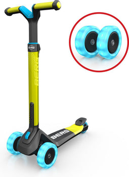 BERG Nexo Step - Kinderstep - Opvouwbaar - In hoogte verstelbaar - Incl. LED wielen - 2 tot 12 jaar - Lime