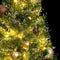 vidaXL - Kunstkerstboom - met - 150 - LED's - kerstballen - en - sneeuw - 120 - cm