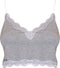 MAGIC Bodyfashion - Cozy Crop Top - V-hals spaghettibandjes - Heather Grey