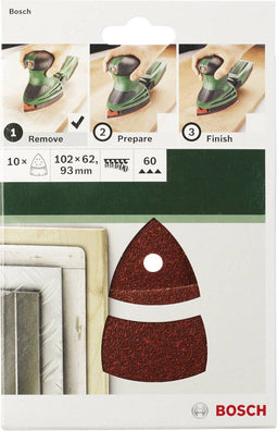 Bosch 2609256A67 - Universele schuurbladen - 4 x 40 4 x 120 2 x 180 - 102 x 62,93 mm (1 stuk)