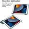 imoshion Tablet Hoes - Geschikt voor iPad 9e generatie (2021) 10.2 inch / 8e generatie (2020) 10.2 inch / 7e generatie (2019) 10.2 inch - Trifold Hardcase Bookcase - Groen
