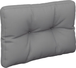 vidaXL - Palletkussen - 50x40x12 - cm - stof - grijs